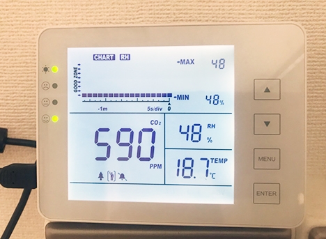 CO2モニターの設置について