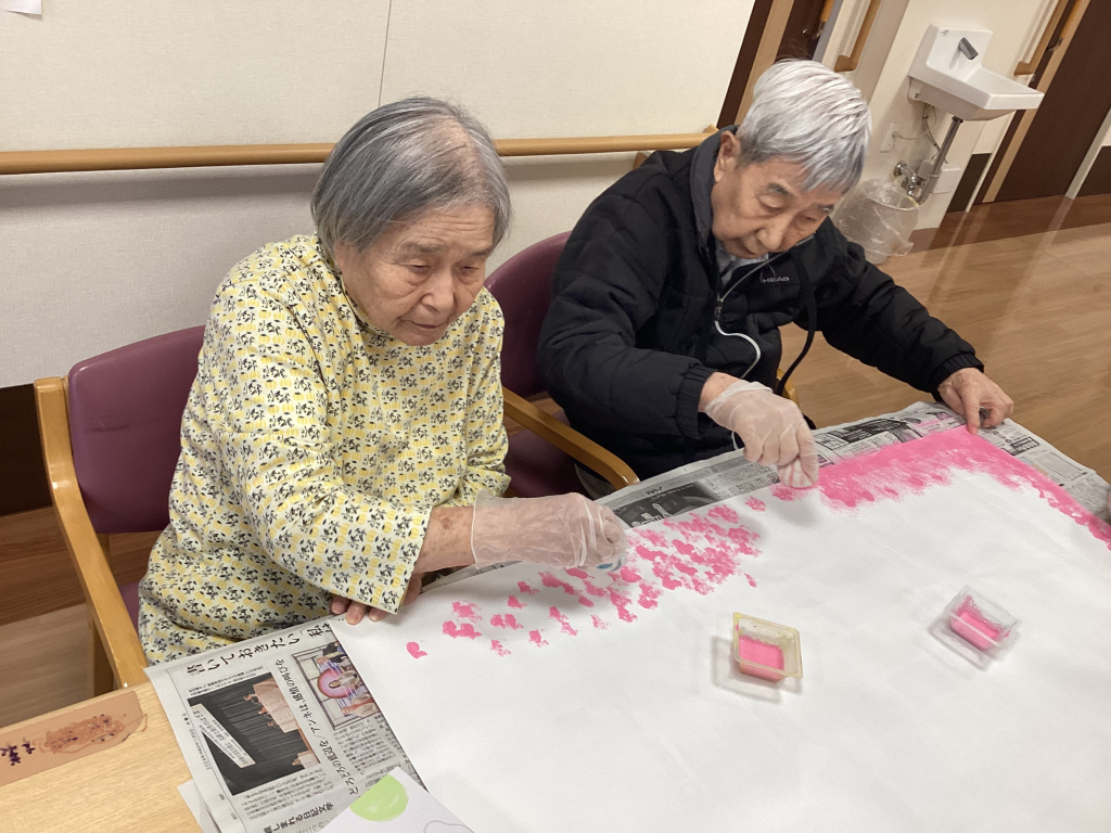 雪うさぎの壁面