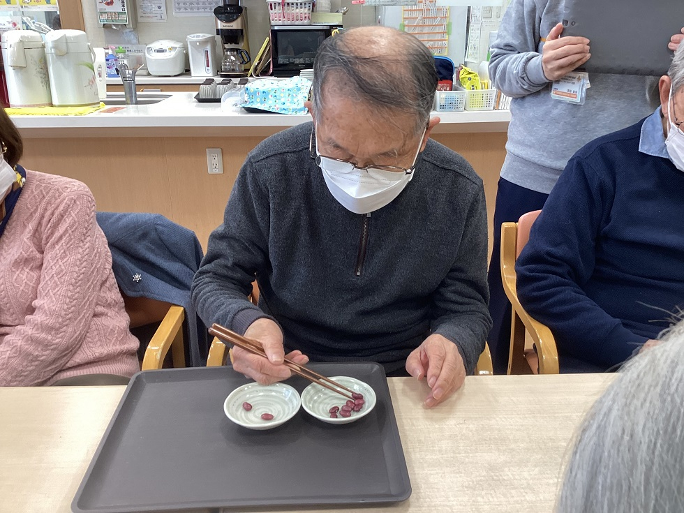 小豆掴みリレー