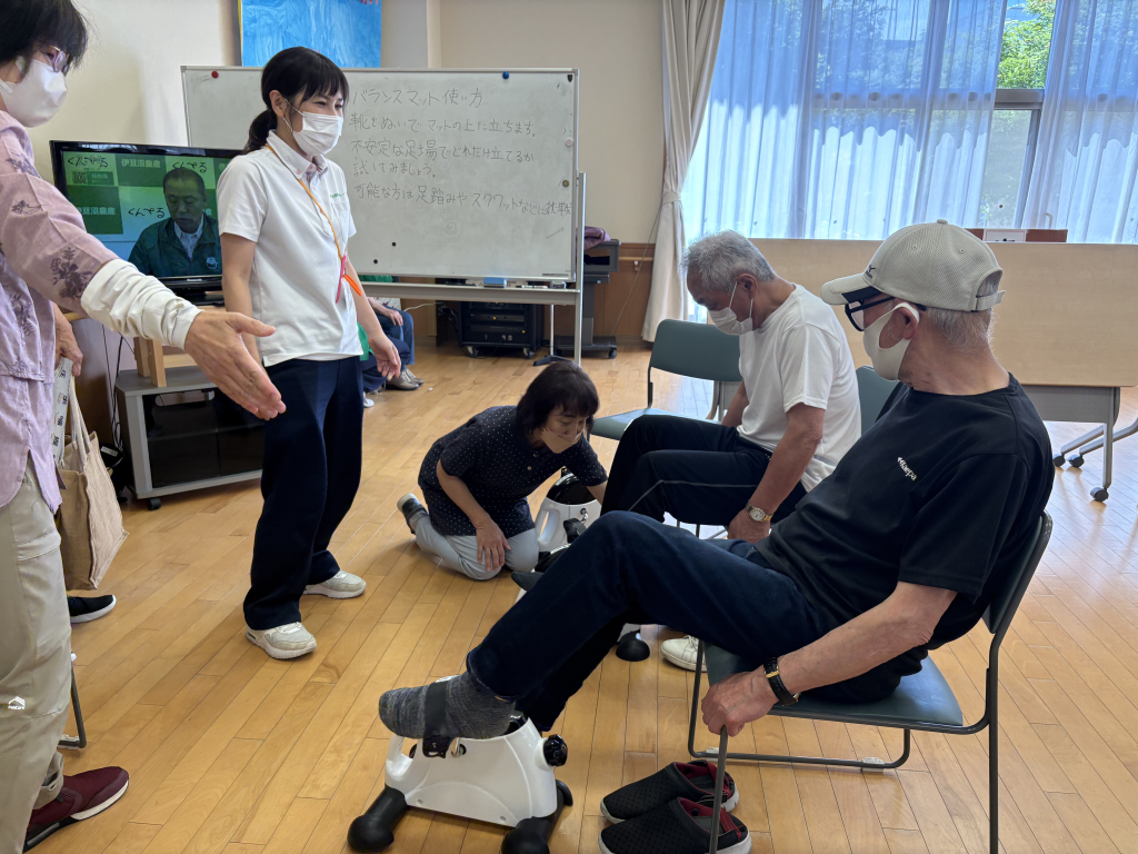 リハビリ機器コーナーでは…