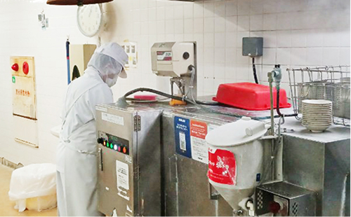 洗浄・翌日朝食準備