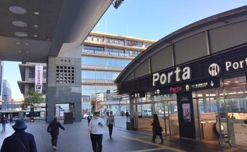 京都中央郵便局への経路