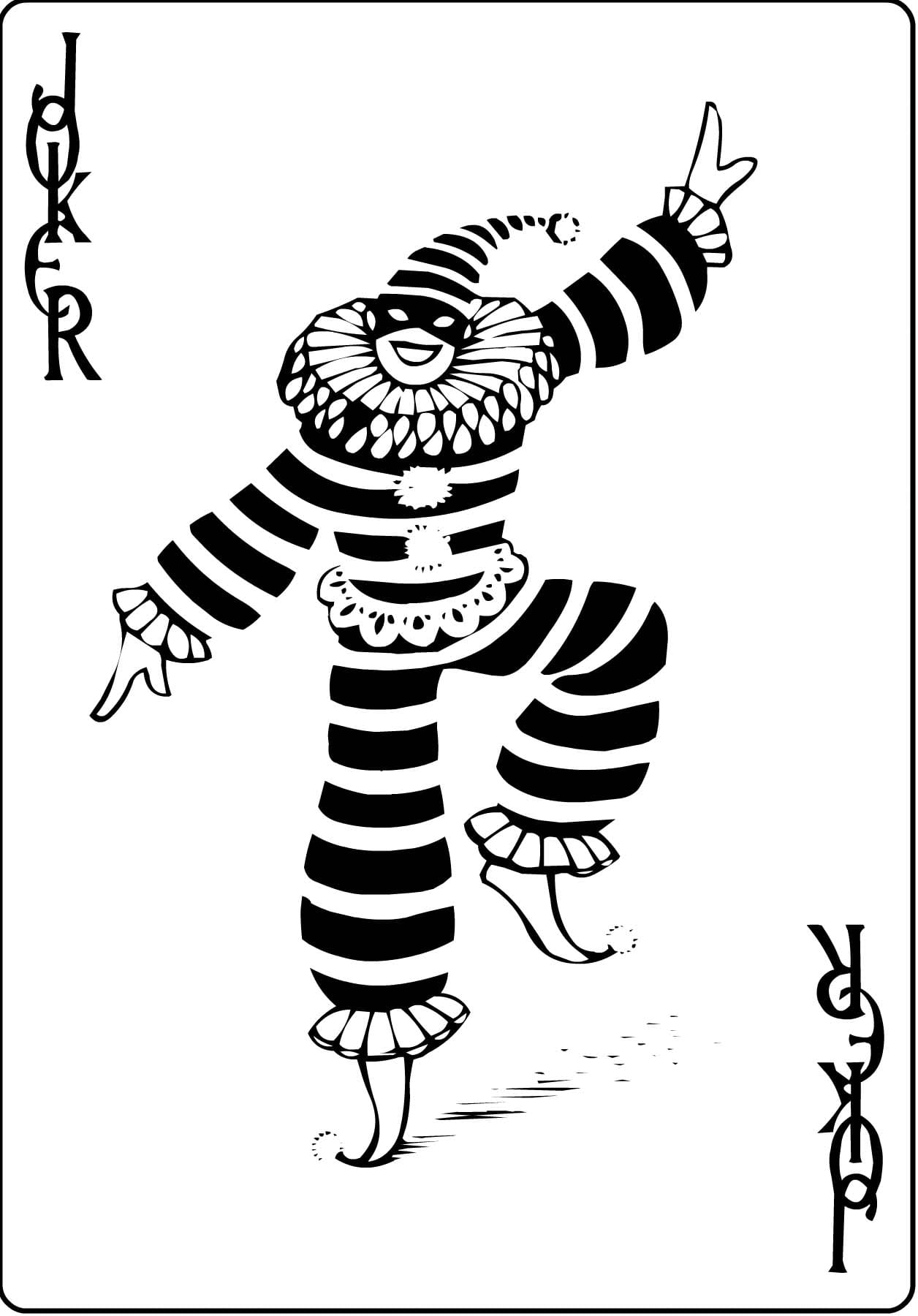 黒色のジョーカーのカード