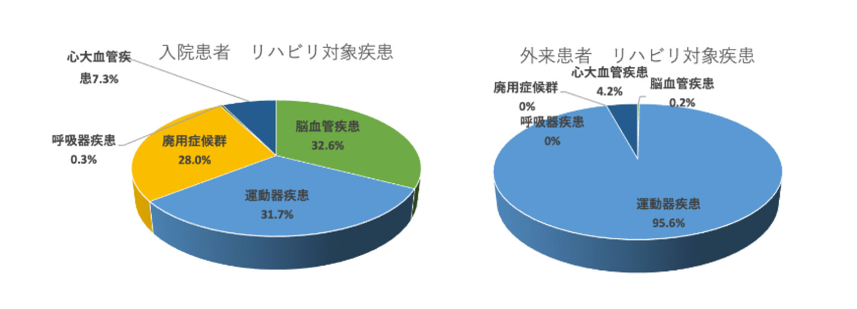 当院リハビリテーション科 対象患者内訳 図